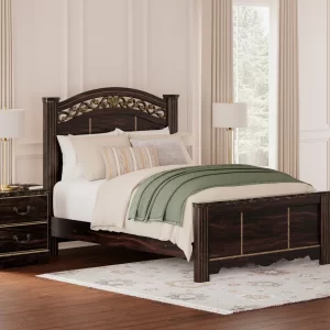 Glosmount - Two-tone - Queen Poster Bed 1