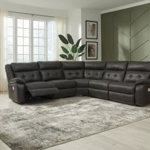 Mackie Pike - Storm - 5-Piece Power Reclining Sectional - 1