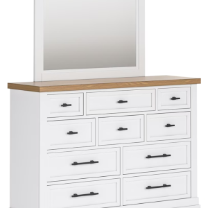 Ashbryn - White / Natural - Dresser And Mirror 1