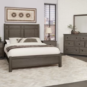 Custom Express - California King Architectural Bed - Driftwood Grey