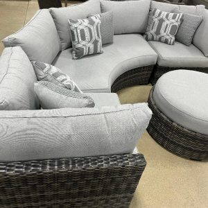 Harbor Court “Gray” Outdoor Curved Sectional